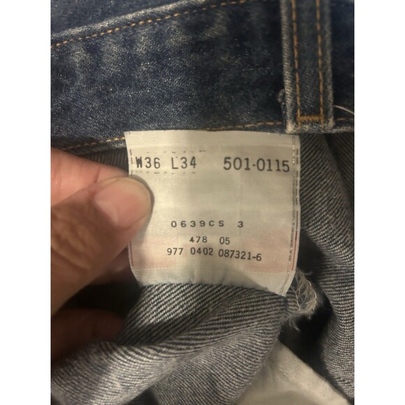 Vintage Levi's 501 Men Size 36 X 34 Button Fly Medium Blue Jeans Made in USA EUC - Picture 5 of 10